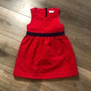 Vineyard Vines Toddler Girl Red Sleeveless Holiday Dress Size 3T